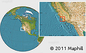 Satellite Location Map of ZIP code 93445