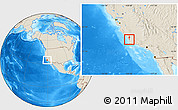 Shaded Relief Location Map of ZIP code 93445