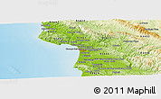 Physical Panoramic Map of ZIP code 93445