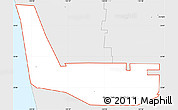 Silver Style Simple Map of ZIP code 93445