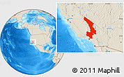 Shaded Relief Location Map of ZIP codes starting with 935
