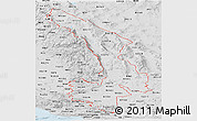 Silver Style Panoramic Map of ZIP codes starting with 935