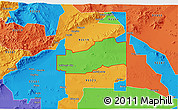 Political 3D Map of ZIP code 93505