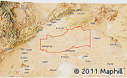 Satellite 3D Map of ZIP code 93505