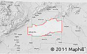 Silver Style 3D Map of ZIP code 93505