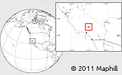 Blank Location Map of ZIP code 93505