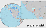 Gray Location Map of ZIP code 93505