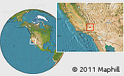 Satellite Location Map of ZIP code 93505