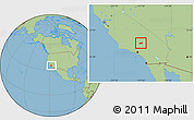 Savanna Style Location Map of ZIP code 93505