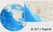 Shaded Relief Location Map of ZIP code 93505