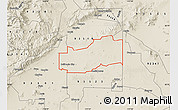 Shaded Relief Map of ZIP code 93505