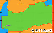 Political Simple Map of ZIP code 93505