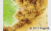 Physical Map of ZIP code 93561