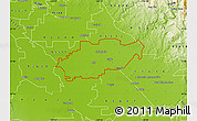 Physical Map of ZIP code 93610