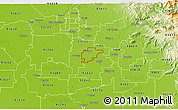 Physical 3D Map of ZIP code 93625