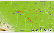 Physical 3D Map of ZIP code 93630