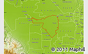 Physical Map of ZIP code 93630