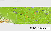 Physical Panoramic Map of ZIP code 93630