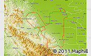 Physical Map of ZIP code 93640