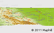 Physical Panoramic Map of ZIP code 93640