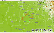 Physical 3D Map of ZIP code 93662