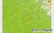 Physical Map of ZIP code 93662