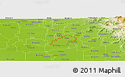 Physical Panoramic Map of ZIP code 93662