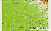 Physical Map of ZIP code 93703