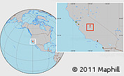 Gray Location Map of ZIP code 93727