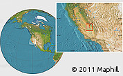 Satellite Location Map of ZIP code 93727