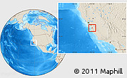 Shaded Relief Location Map of ZIP code 93907