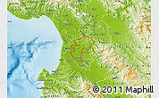 Physical Map of ZIP code 93907