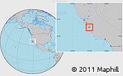 Gray Location Map of ZIP code 93960