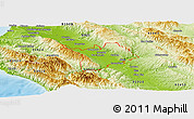 Physical Panoramic Map of ZIP code 93960