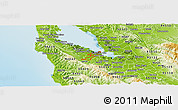 Physical Panoramic Map of ZIP code 94025