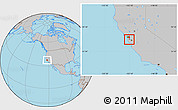 Gray Location Map of ZIP code 94027