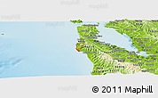 Physical Panoramic Map of ZIP code 94038