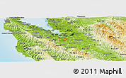 Physical Panoramic Map of ZIP code 94086