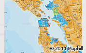 Political Shades Map of ZIP codes starting with 941