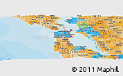 Political Shades Panoramic Map of ZIP codes starting with 941