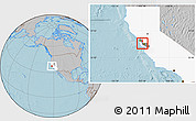 Gray Location Map of ZIP code 94306, highlighted county, highlighted state, hill shading