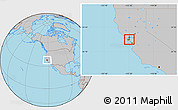 Gray Location Map of ZIP code 94612