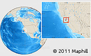 Shaded Relief Location Map of ZIP code 94612