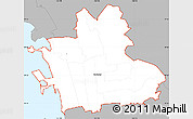Gray Simple Map of ZIP codes starting with 947