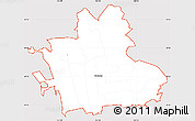 Silver Style Simple Map of ZIP codes starting with 947, cropped outside