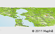 Physical Panoramic Map of ZIP code 94720