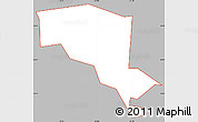 Gray Simple Map of ZIP code 95002, cropped outside
