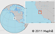 Gray Location Map of ZIP code 95005