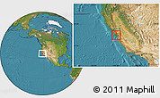Satellite Location Map of ZIP code 95005