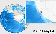 Shaded Relief Location Map of ZIP code 95005, highlighted country, highlighted county